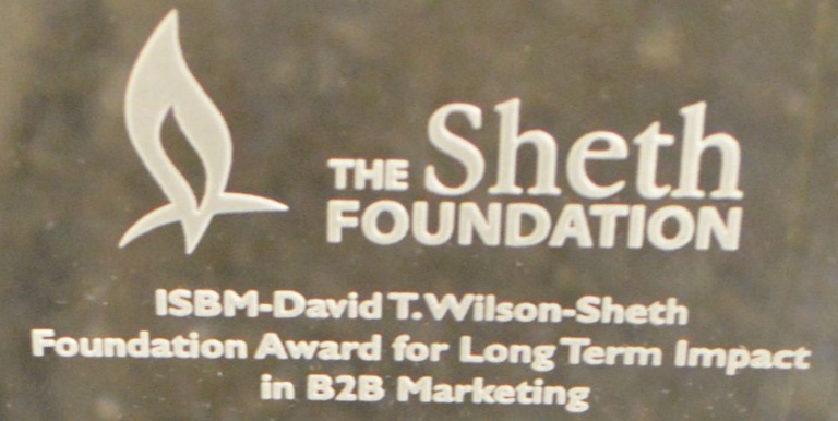 Ulaga and Reinartz win 2021 ISBM-David T. Wilson-Sheth Foundation Award for Long Term Impact in B2B Marketing